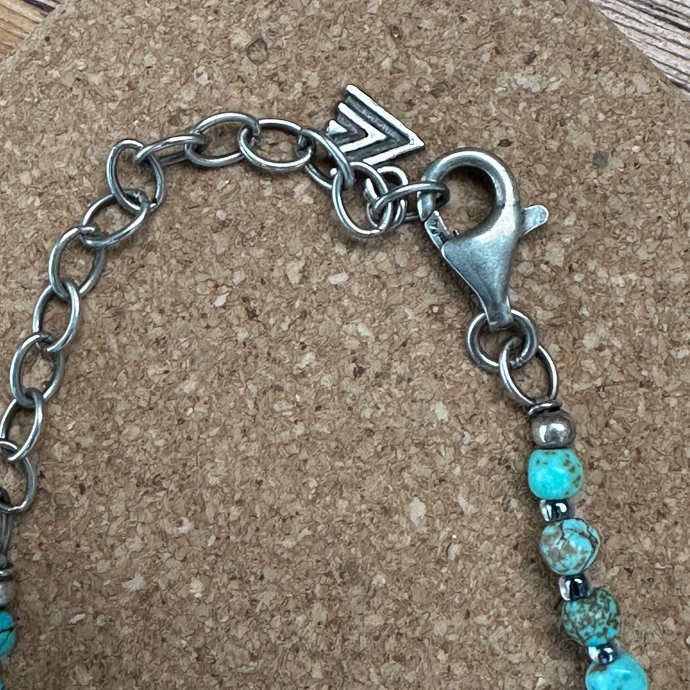 Silpada Sterling 925 Silver Turquoise Howlite & Kyanite 2-Strand Necklace - Picture 3 of 3